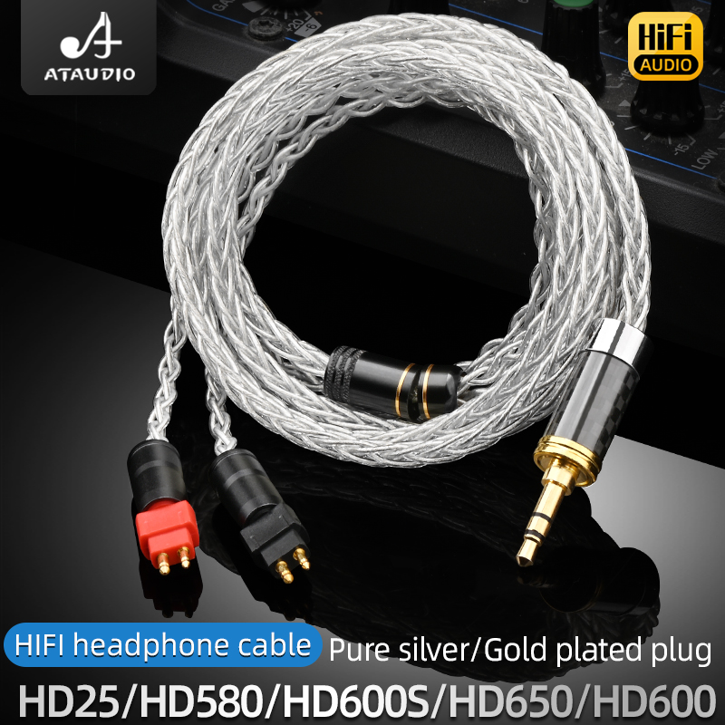 Sennheiser Headphone Hd 25 - ATAUDIO HiFi Saf Gümüş 2.5mm 3.5mm