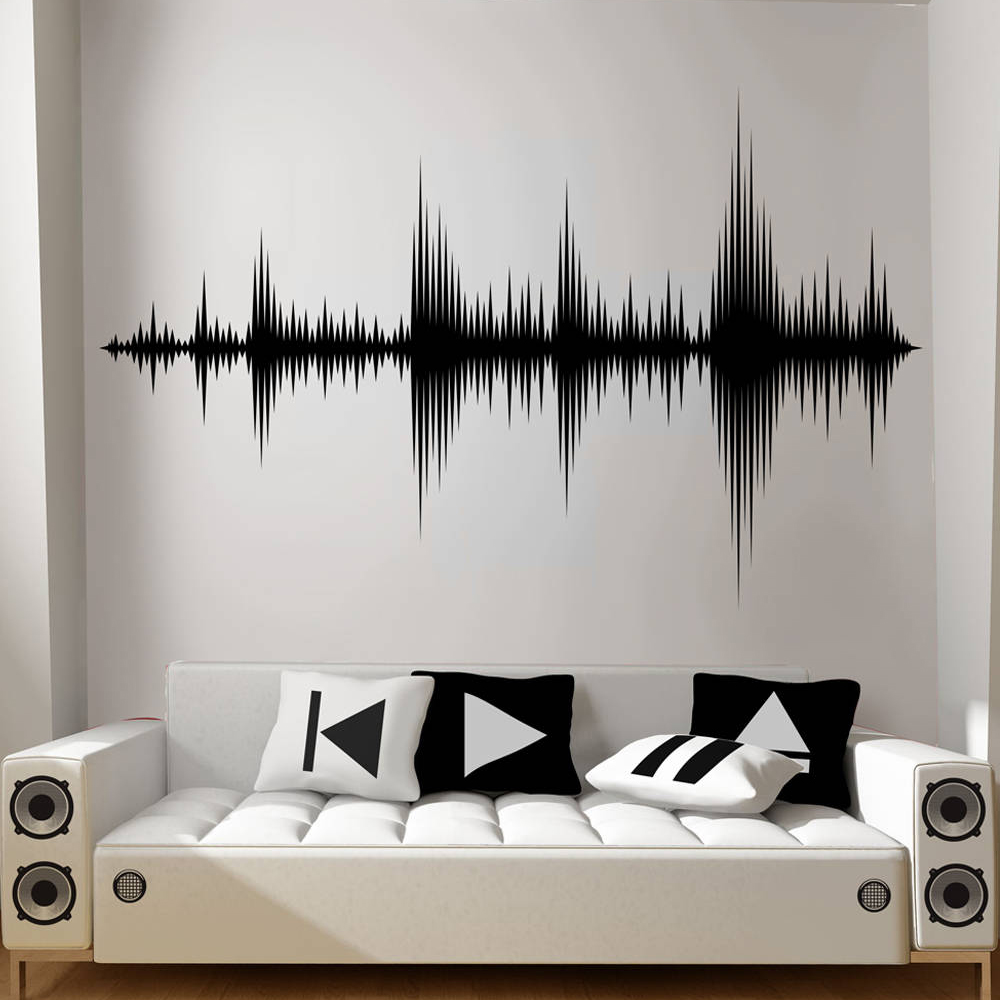 Audio Music Wallpaper - Ses dalga duvar çıkartması ses dalga
