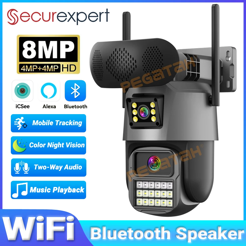 8MP Dış Mekan Güvenlik Kameras - Audiovision Music Player incelemesi ve fiyatı