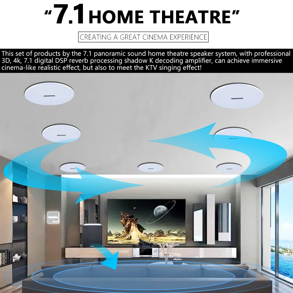 7.1 Ev Sinema Sistemi Tavan Ho - Audio Music System For Home incelemesi ve fiyatı
